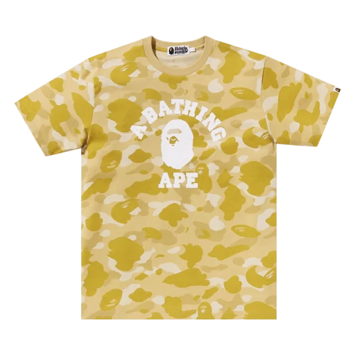 BAPE Color Camo College Tee 'Yellow'