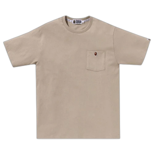 BAPE Ape Head One Point Pocket Tee 'Beige'