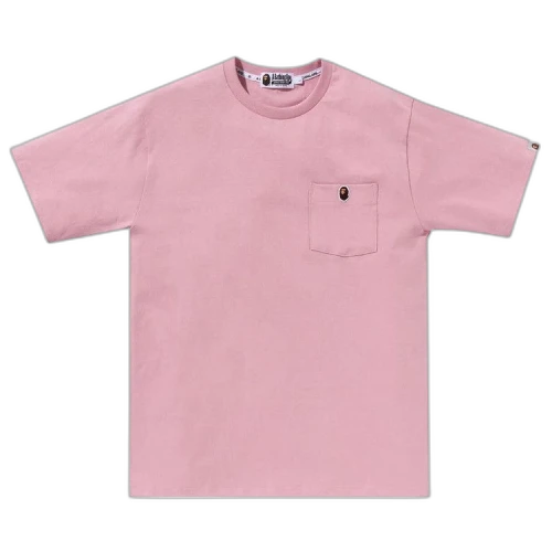 BAPE Ape Head One Point Pocket Tee 'Pink'