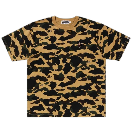 BAPE 1st Camo One Point Tee 'Yellow'