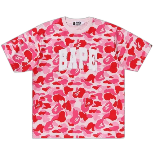BAPE ABC Camo Relaxed Fit Logo Tee 'Pink'
