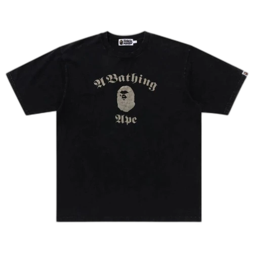 BAPE A Bathing Ape Overdye Relaxed Fit Tee 'Black'