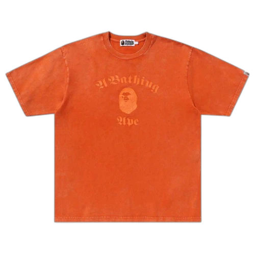 BAPE A Bathing Ape Overdye Relaxed Fit Tee 'Orange'