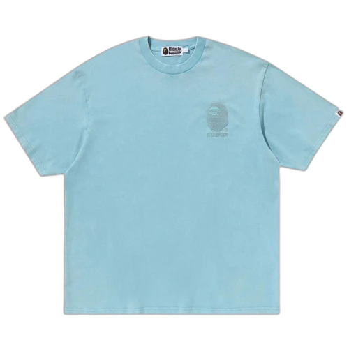 BAPE Ape Head One Point Acid Wash Relaxed Fit Tee 'Blue'