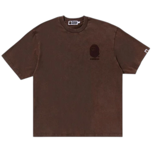 BAPE Ape Head One Point Acid Wash Relaxed Fit Tee 'Brown'