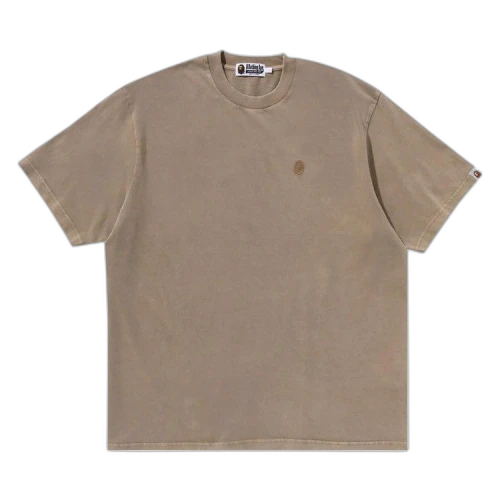BAPE Ape Head One Point Garment Dyed Relaxed Fit Tee 'Beige'