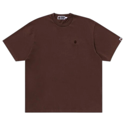 BAPE Ape Head One Point Garment Dyed Relaxed Fit Tee 'Brown'