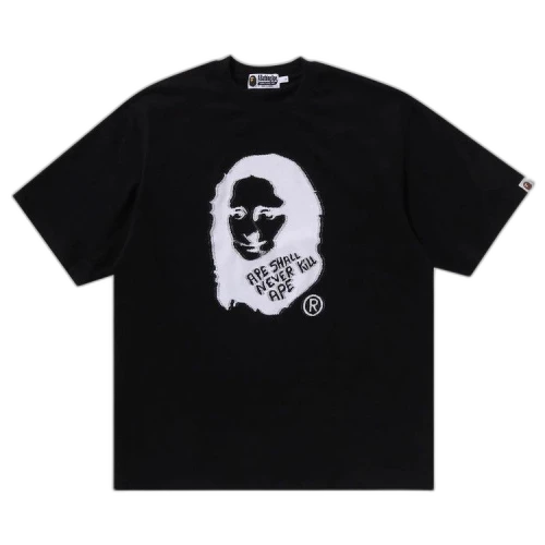 BAPE Art Print Jacquard Relaxed Fit Tee 'Black'