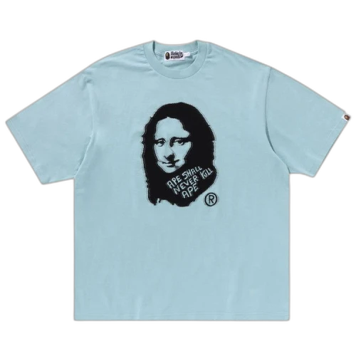 BAPE Art Print Jacquard Relaxed Fit Tee 'Sax'