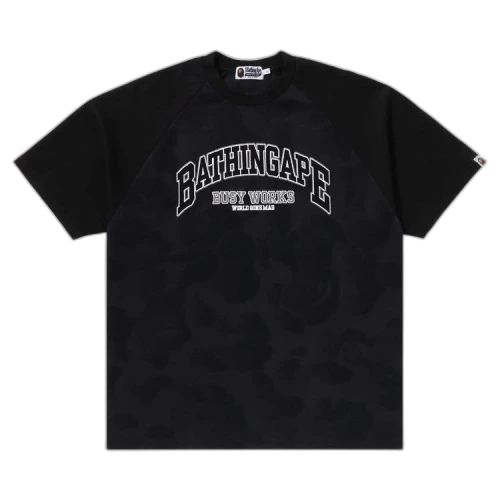 BAPE Bathing Ape Raglan Sleeve Relaxed Fit Tee 'Black'