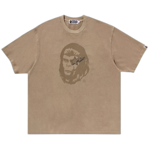 BAPE WGM Garment Dyed Relaxed Fit Tee 'Beige'