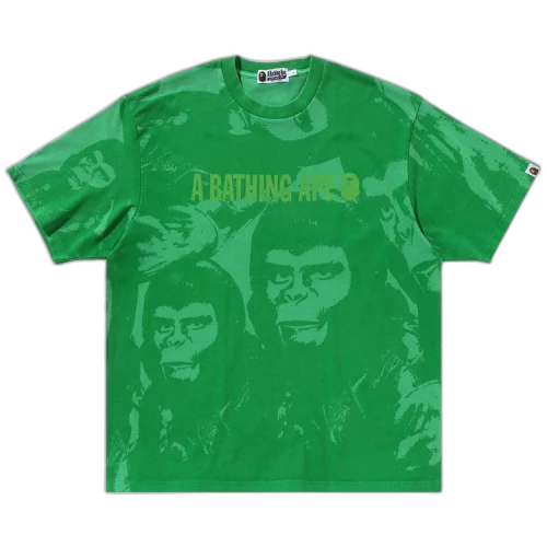 BAPE Overall Garment Dyed Relaxed Fit Tee 'Green'