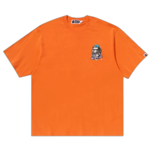 BAPE Comic Art Ape Head Relaxed Fit Tee 'Orange'