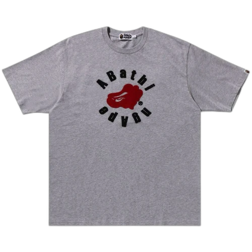 BAPE Circular Ape Head Relaxed Fit Tee 'Grey'