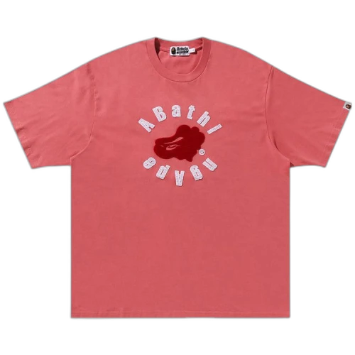 BAPE Circular Ape Head Relaxed Fit Tee 'Pink'