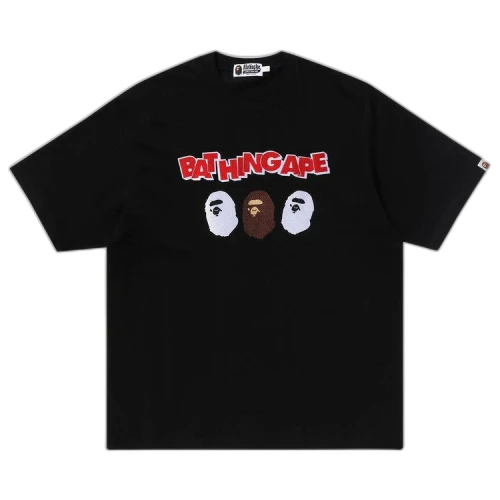 BAPE Triple Ape Head Relaxed Fit Tee 'Black'