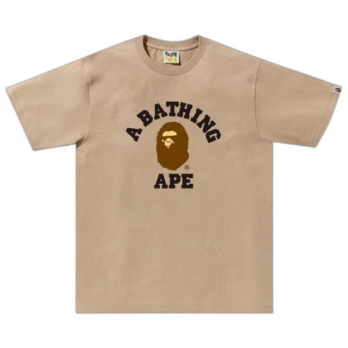 BAPE College Tee 'Beige'