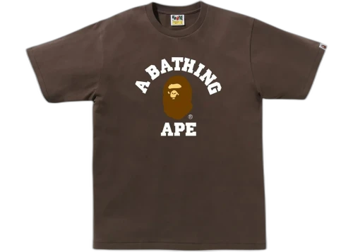 BAPE College Tee Brown