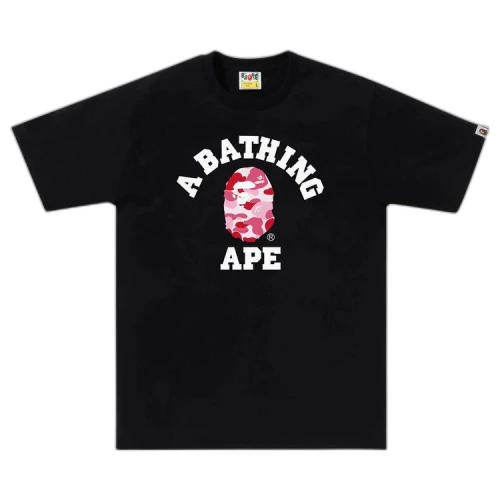 BAPE ABC Camo College Tee 'Black/Pink'