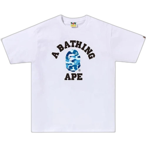 BAPE ABC Camo College Tee 'White/Blue'