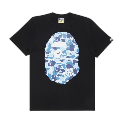 BAPE ABC Camo Big Ape Head Tee 'Black/Blue'