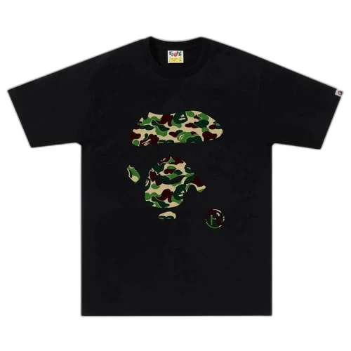 BAPE ABC Camo Ape Face Tee 'Black/Green'