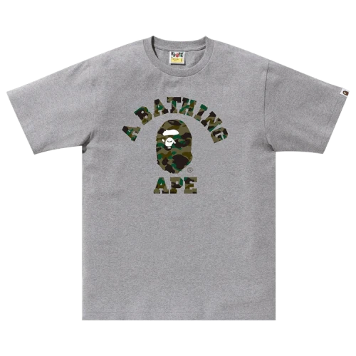 BAPE 1st Camo College Tee 'Grey/Green'