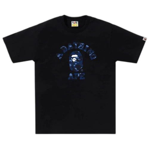 BAPE Color Camo College Tee 'Black/Navy'