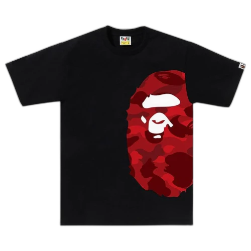 BAPE Color Camo Side Big Ape Head Tee 'Black/Red'