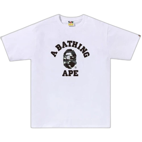 BAPE City Camo College Tee 'White/Black'