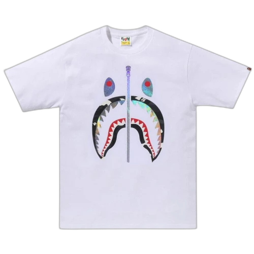 BAPE City Camo Shark Tee 'White/Grey'