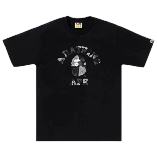 BAPE Liquid Camo College Tee 'Black/Black'