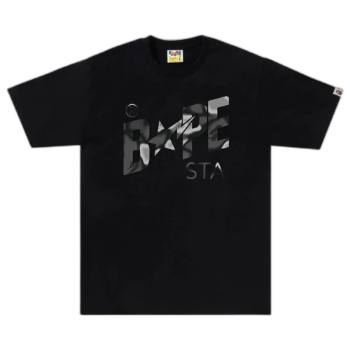 BAPE Liquid Camo Sta Logo Tee 'Black'