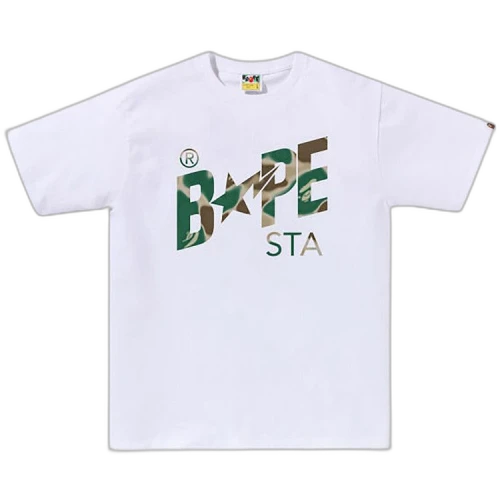 BAPE Liquid Camo Bape Sta Logo Tee 'White'
