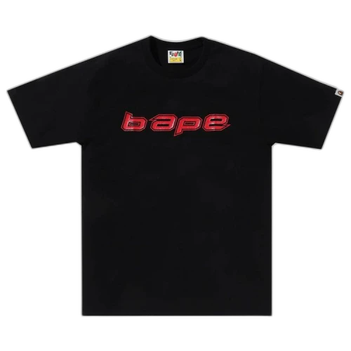 BAPE Silicon Logo Tee 'Black'