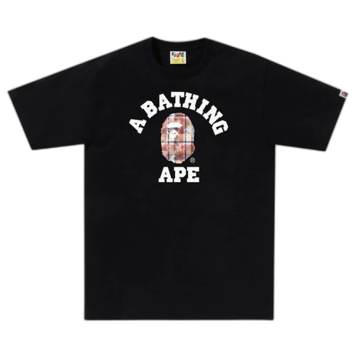 BAPE Bleach Check College Tee 'Black'