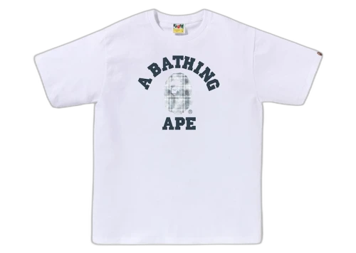 BAPE Bleach Check College Tee Black