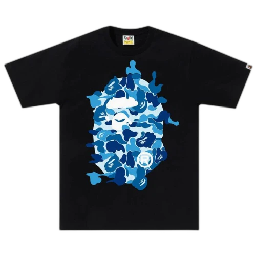 BAPE ABC Camo Rebuild Big Ape Head Tee 'Black/Blue'