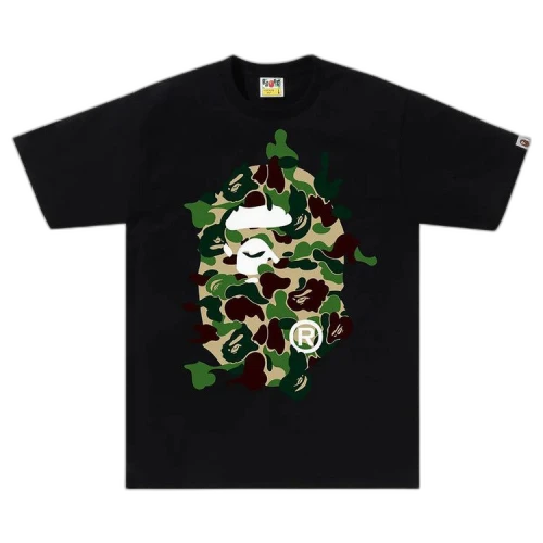 BAPE ABC Camo Ape Head Tee 'Black/Green'