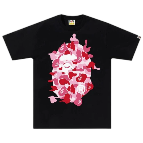 BAPE ABC Camo Rebuild Big Ape Head Tee 'Black/Pink'