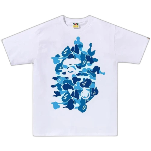 BAPE ABC Camo Rebuild Big Ape Head Tee 'White/Blue'