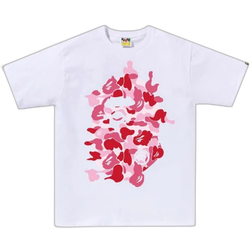 BAPE ABC Camo Rebuild Big Ape Head Tee 'White/Pink'