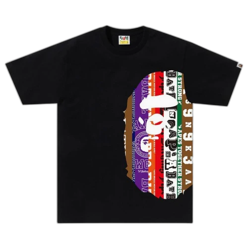 BAPE Fans Scarf Side Big Ape Head Tee 'Black'