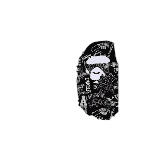 BAPE Hand Drawn Pattern Side Big Ape Head Tee 'White/Black'