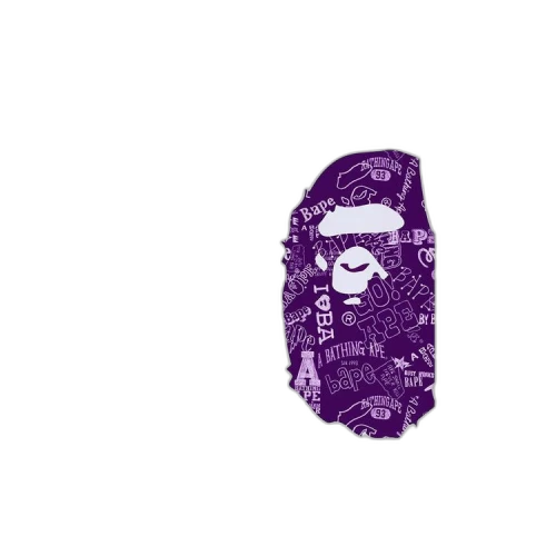 BAPE Hand Drawn Pattern Side Big Ape Head Tee 'White/Purple'