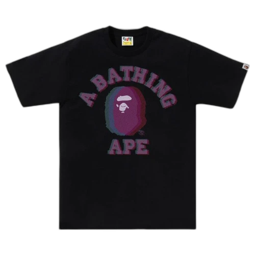 BAPE Glitch Art College Tee 'Black'