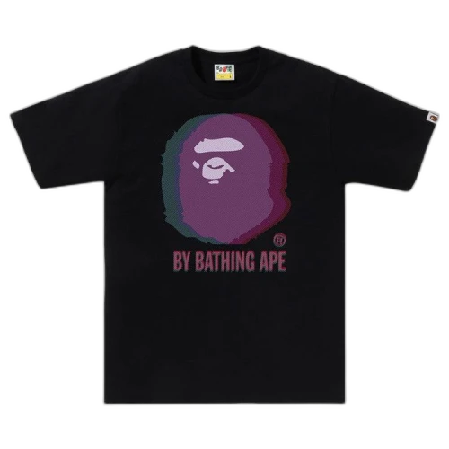 BAPE Glitch Art By Bathing Tee 'Black'