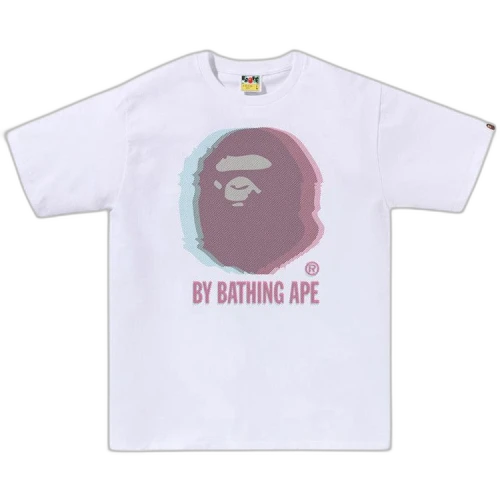 BAPE Glitch Art By Bathing Tee 'White'