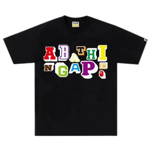 BAPE Varsity Font Tee 'Black'