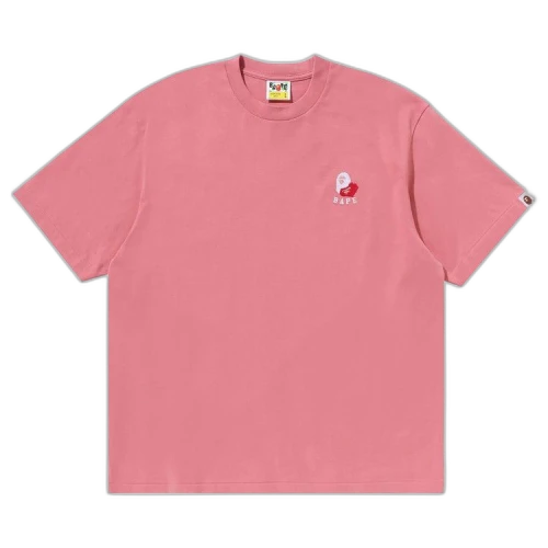 BAPE Ape Head 2 Point Relaxed Fit Tee 'Pink'